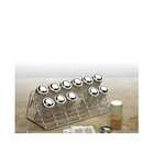 RSVP Chrome Steel Countertop 12 Glass Spice Rack