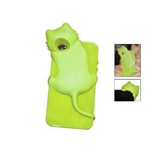  Green Cute 3D Animal TPU Case Cover Skin for iPhone 4 4G 