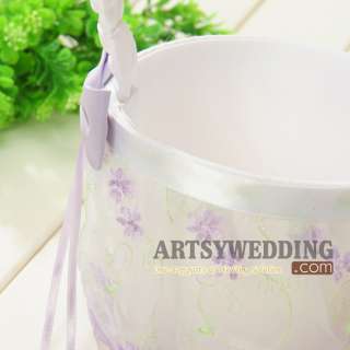   Embroidery Crystal Flower Girl Basket For Wedding Day U Pick  