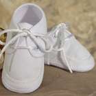 Little Things Mean A Lot Baby Boys White Gabardine Oxford Braid Accent 
