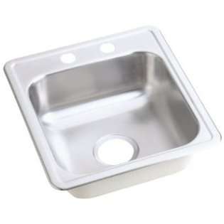   19 Inch Stainless Steel Two Hole Bar Sink, Satin Finish 