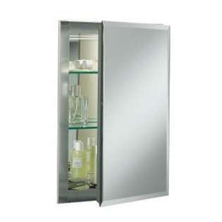   16 in. W x 20 in. H x 5 in. D Recessed Mount Aluminum Medicine Cabinet