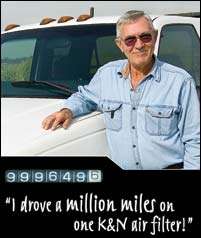 Carl and his million mile Chevy truck with K&N Air Filter installed.