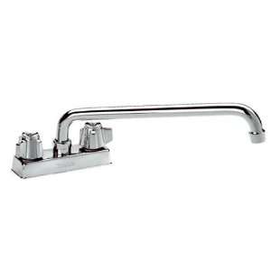   412 Heavy Duty Faucet, Deck Mounted, 4 Centers, 12 Swing Nozzle, NSF