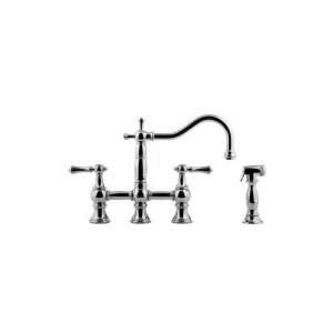  Graff Two Handle Bridge Kitchen Faucet with Side Spray G 