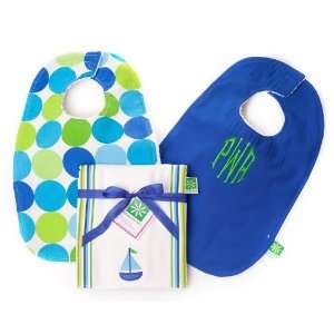  personalized sailboat bib gift set