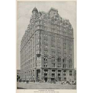   Washington Building Broadway New York City   Original Halftone Print