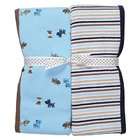   Receiving Baby Swaddle Blankets Set Blue Puppy/Stripe 100% Cotton
