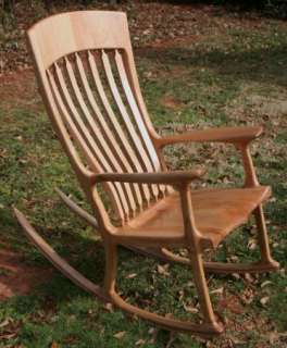   MALOOF inspired handcrafted, hand carved MAPLE rocking chair  