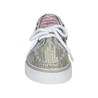 Girls Anchor Glitter Boat Shoe   Silver  Expressions Shoes Kids Girls 
