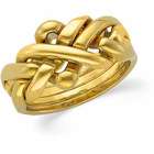 Jewelry Adviser rings 14K Yellow GENTS Puzzle Ring