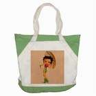 Carsons Collectibles Accent Tote Bag Green of Vintage Art Deco Betty 