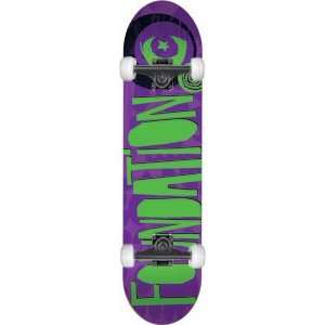  Foundation Party Team Complete Skateboard   7.87 Purple w 