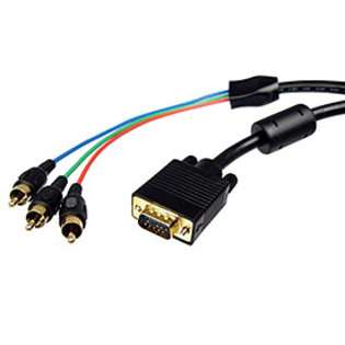 Cables Unlimited PCM 2330 10 10Ft HDB15 To RCA Component Video Cable 