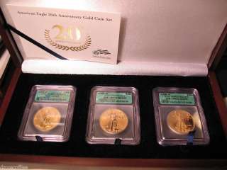 20th ANNIVERSARY LABELED GOLD EAGLES SET RARE  
