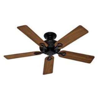   Traditional Energy Star Indoor Matte Black Ceiling Fan 
