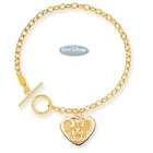   Jewelry   14k Gold Toggle Heart Minnie Mouse Heart Charm Bracelet 7 1