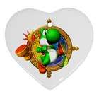 Carsons Collectibles Heart Ornament (2 Sided) of Yoshi from Mario 