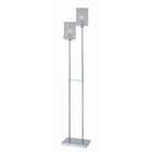 Lite Source 2 Lite Floor Lamp with Glass Shades in Chrome Finish