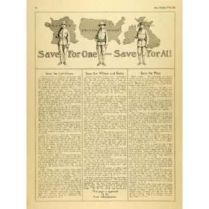  1918 Article Save For One Save For All WWI Food Recipes 