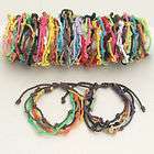 24 Assorted Multi colored Hemp (Knot) Surfer Bracelets