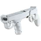   compatible with wii remote includes 1 black 1 silver ir laser gun