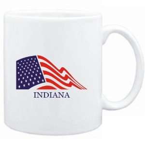  Mug White  FLAG USA Indiana  Usa States Sports 