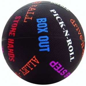   Official Rubber Basketballs BLACK BALL/COLORED WORDS OFFICIAL Sports