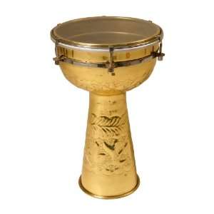  Brass Doumbek, 8x14, Synthetic Head Musical Instruments