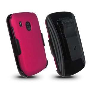  Tracfone LG 500g Holster Case Combo w/ Kickstand   Magenta 