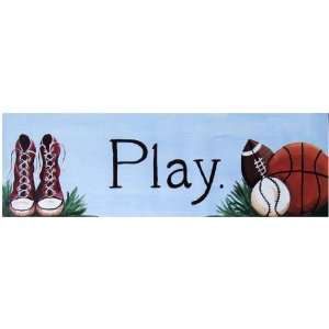  Play Sports Wood Sign Plaque