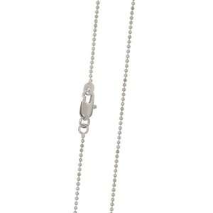   Rhodium Plated Bead Chain 1.2mm (16   30 Available)   16 Jewelry