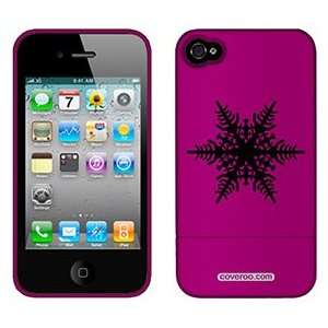  Poinsettia Snowflake on Verizon iPhone 4 Case by Coveroo 