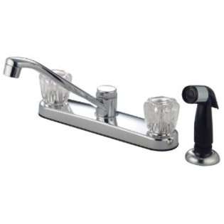 Hardware House 425892 Double Handle Kitchen Faucet with Spray and 