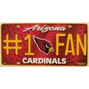 AZ Arizona Cardinals #1 Fan License Plates Plate Tag Tags auto vehicle 