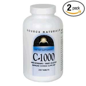 Source Naturals Vitamin C 1000 with Rosehips 1000mg Time Release, 250 