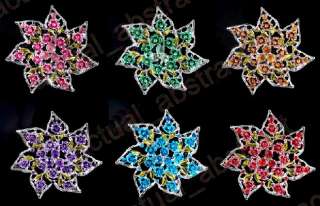 FREE FLOWER 6Xbrooch pin W Swarovski Crystal wholesale  