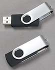   Metal/Black Swivel USB Flash Memory Drive(Stick/Pe​n/Thumb) 4GB