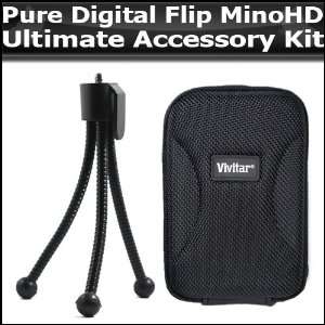  Accessory Kit For Pure Digital Flip MinoHD Camcorder 3rd Generation 