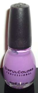   VERBENA purple   Sinful Colors Full Size Fingernail/Nail Polish  