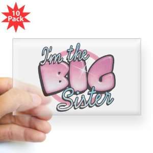    Sticker Clear (Rectangle 10Pk) Im The Big Sister 