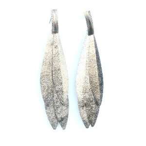   Long Metallic Earrings   India   Silver Color   Aprox. 4 Inches Long
