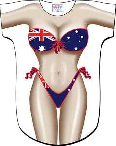 Australian Bikini Swimsuit Cover Up Tee T Shirt  