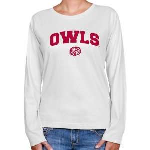  Temple Owls Ladies White Logo Arch Long Sleeve Classic Fit 
