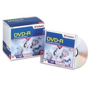  Verbatim® DVD R Recordable Disc DISC,DVDR,4.7GB,16X,20/PK 
