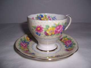 royal standard brussels lace cup & saucer england  