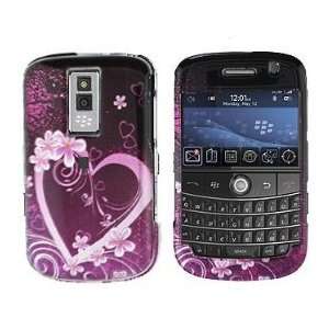  New Pink and Purple Heart Design Blackberry Bold 9000 Snap 
