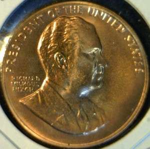 Richard Nixon US MINT INAUGURATED Commemorative Bronze Medal   Token 