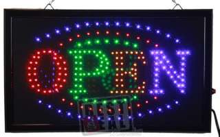 New Business LED Open Sign Neon Bright With Motion Switch 21x13 #60 