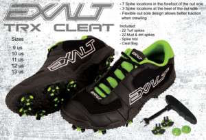 New Exalt TRX Paintball Cleats   Size 8, 9, 10, 11, 12, 13  